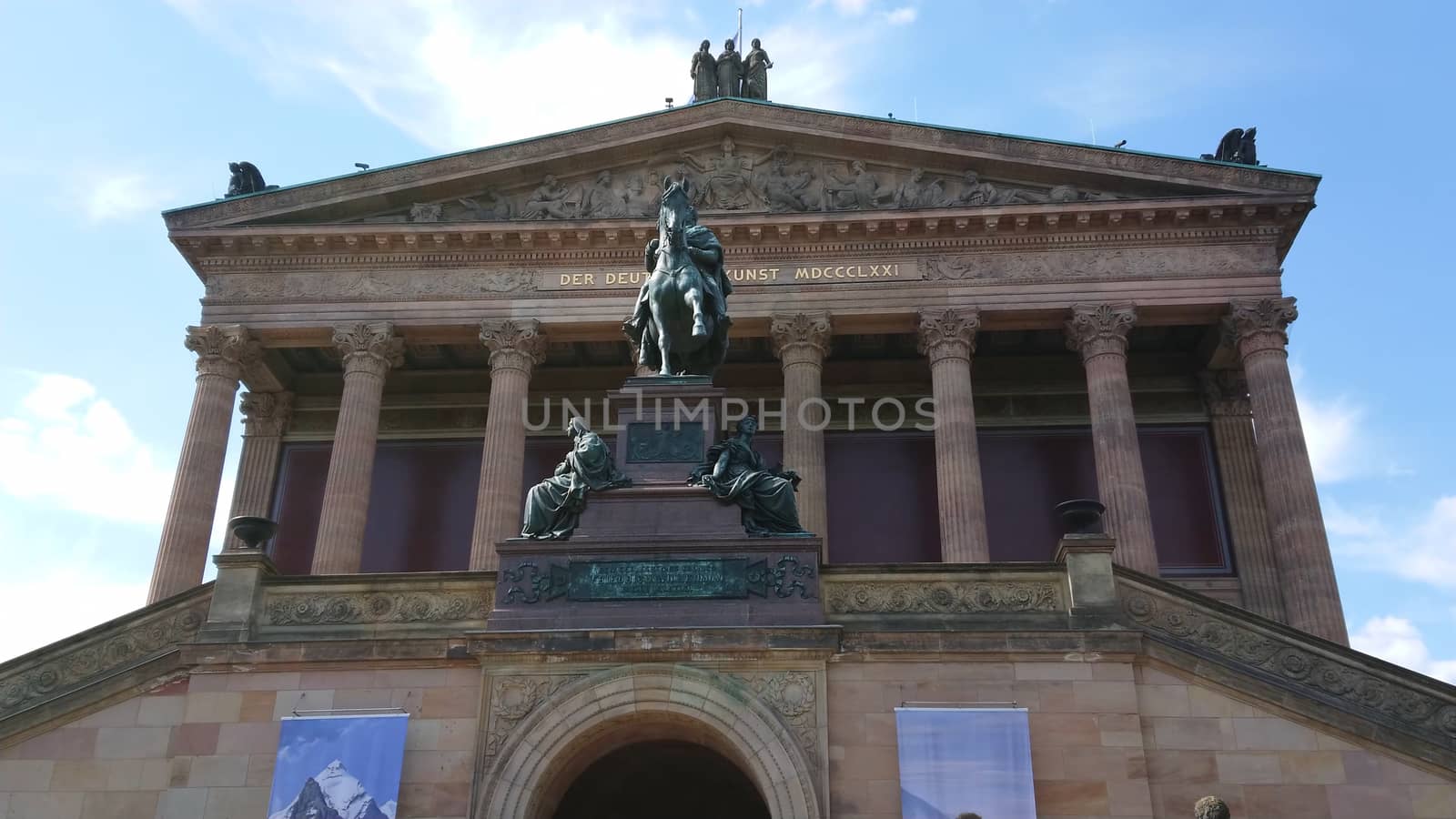 Old National Gallery on Museum Island in Berlin by Lattwein