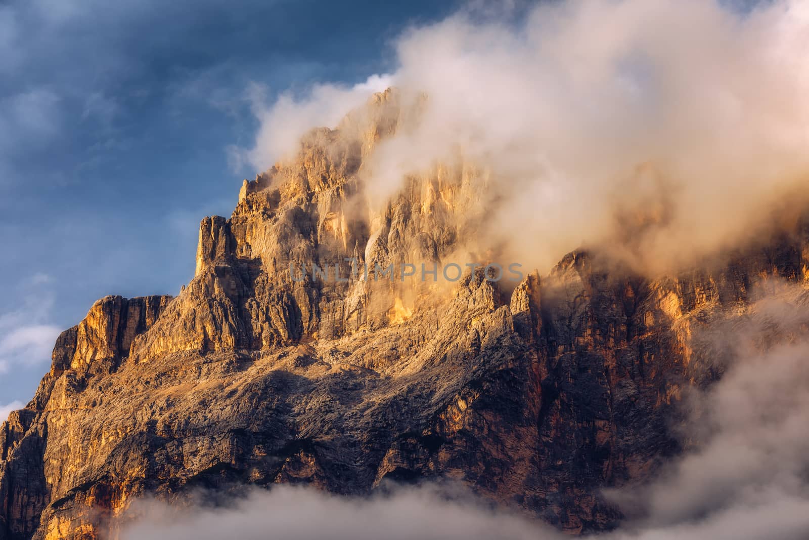 Alpine landscape with Monte Antelao peaks in the Dolomites, Italy, Europe