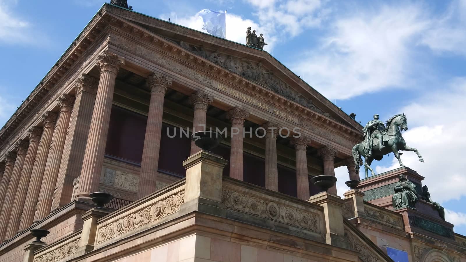 Old National Gallery on Museum Island in Berlin by Lattwein