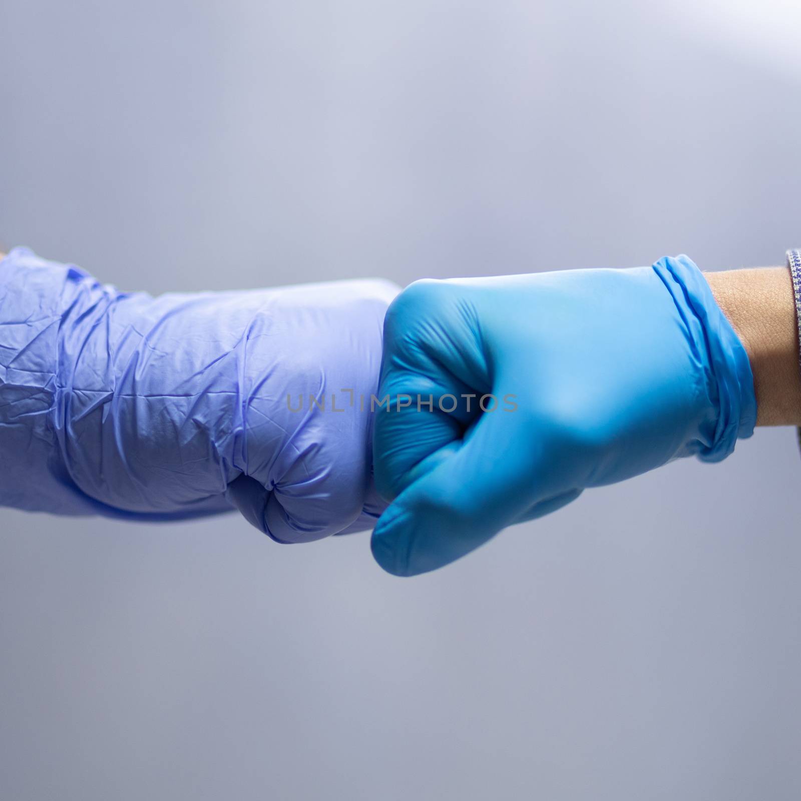 Fist bump greeting! stock photo by adamr