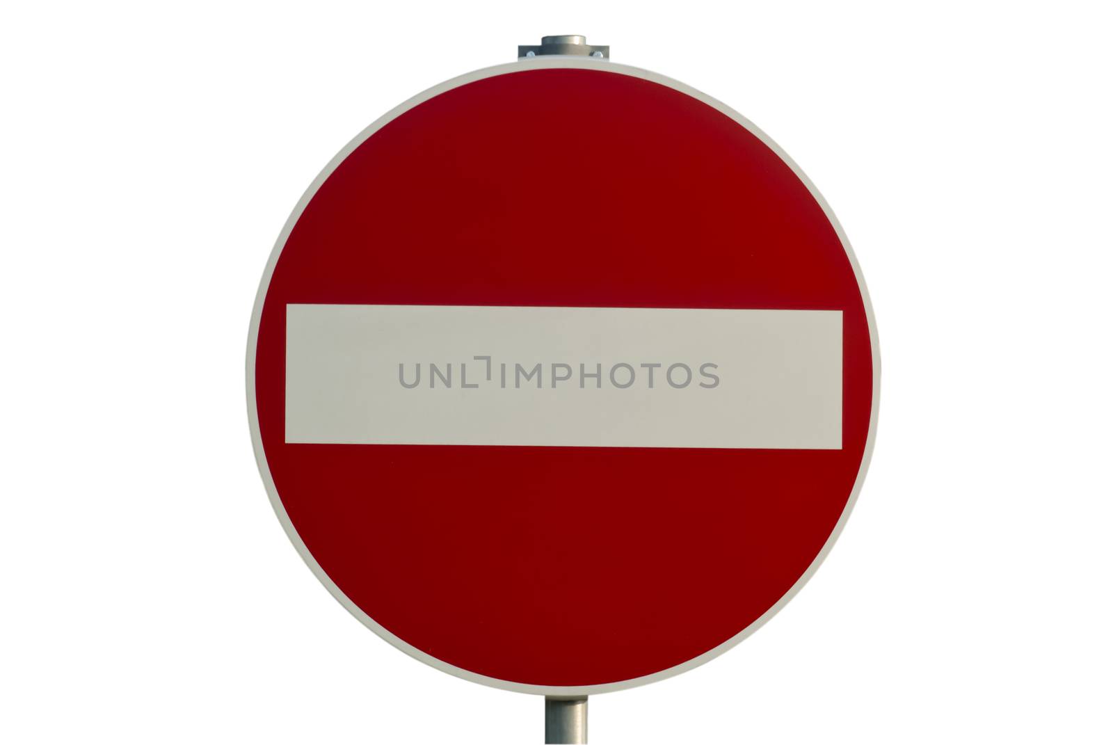 road sign for the wrong way isolated on a white background