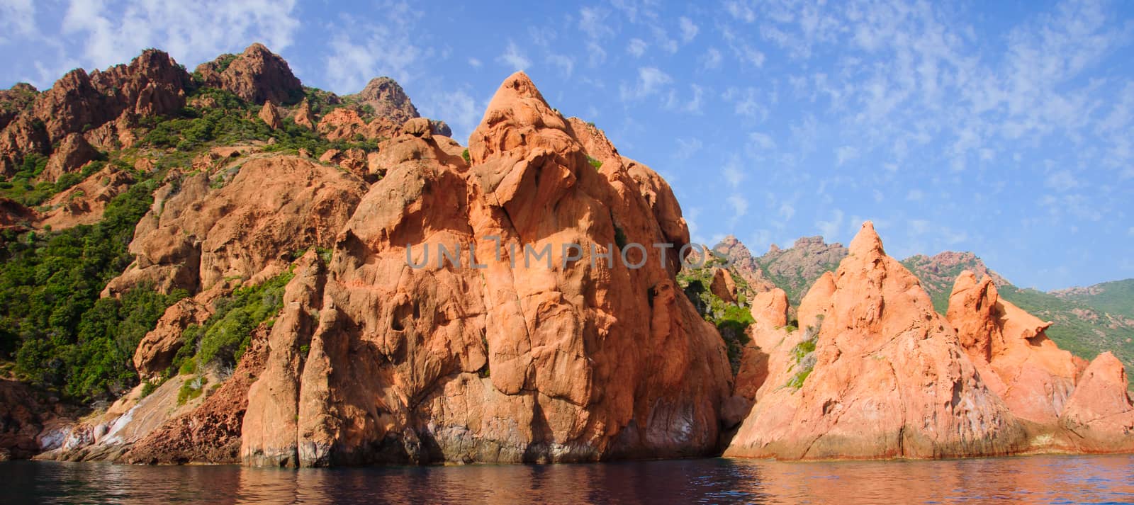 View of the Reserve Naturelle de Scandola, a nature reserve in Corsica, France