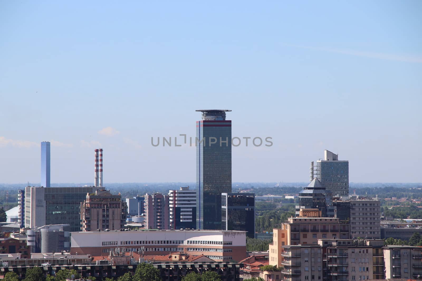 aerial view of Brescia, city in northern Italy