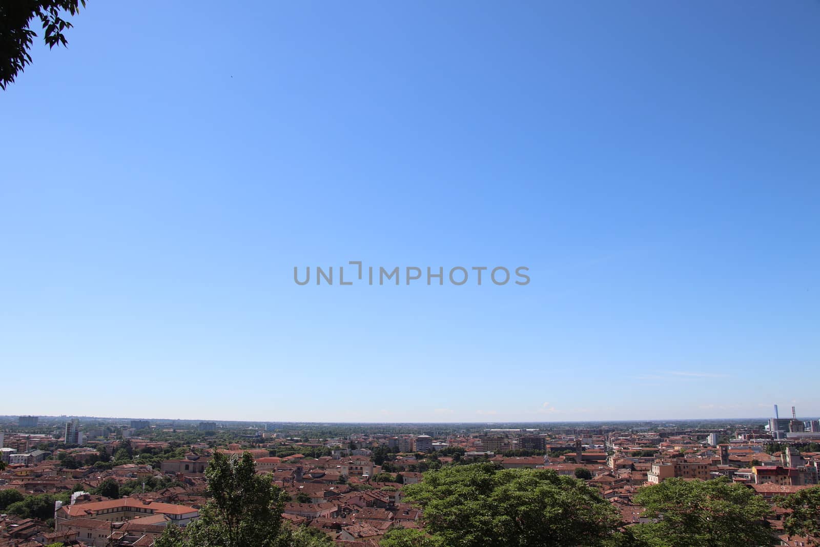 aerial view of Brescia, city in northern Italy