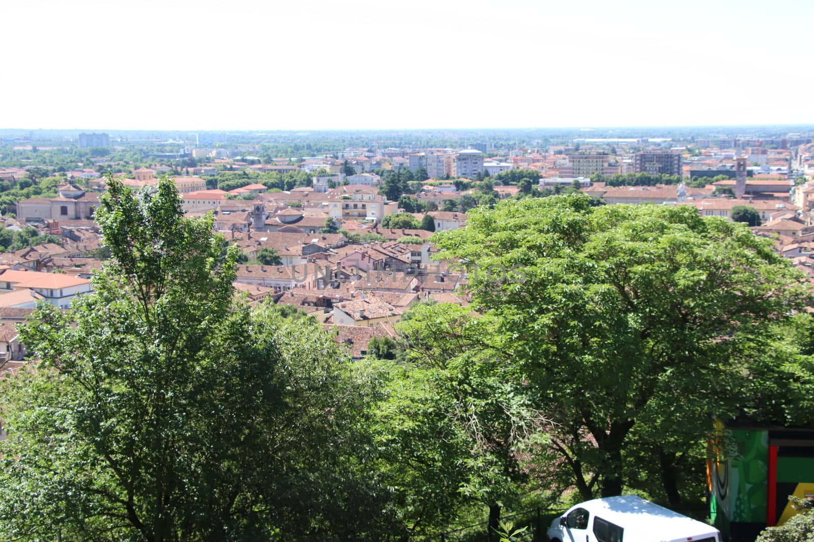 aerial view of Brescia, city in northern Italy