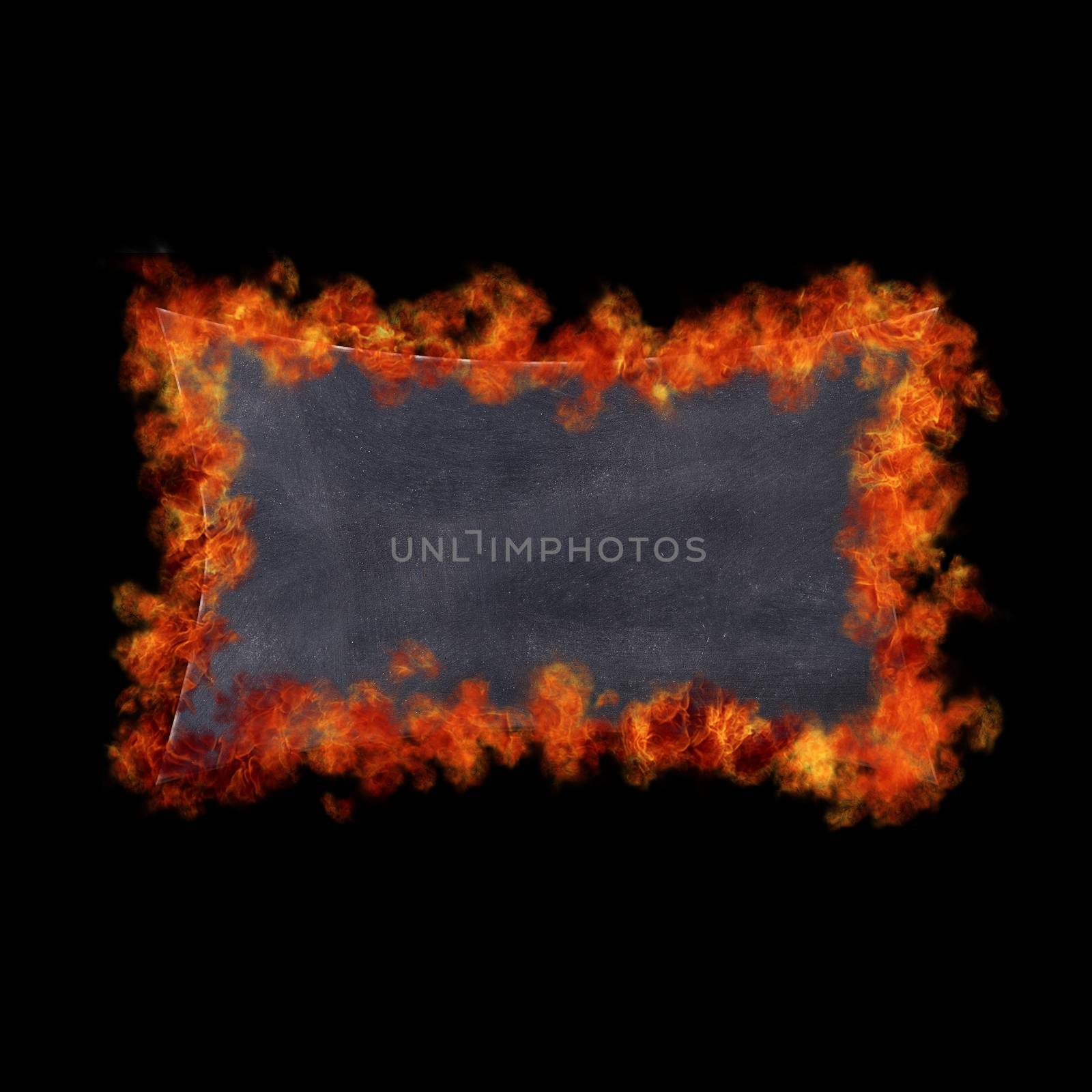 Blackboard in flames. by CreativePhotoSpain