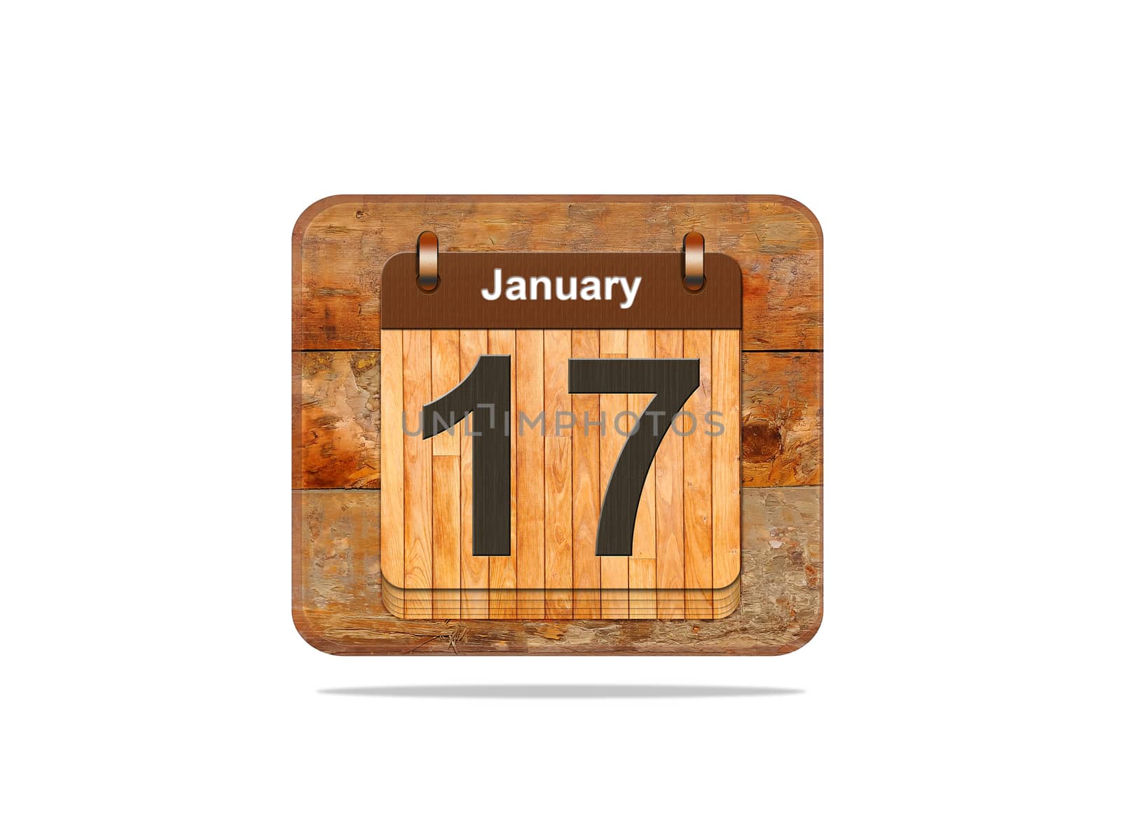 Calendar with the date of January 17.