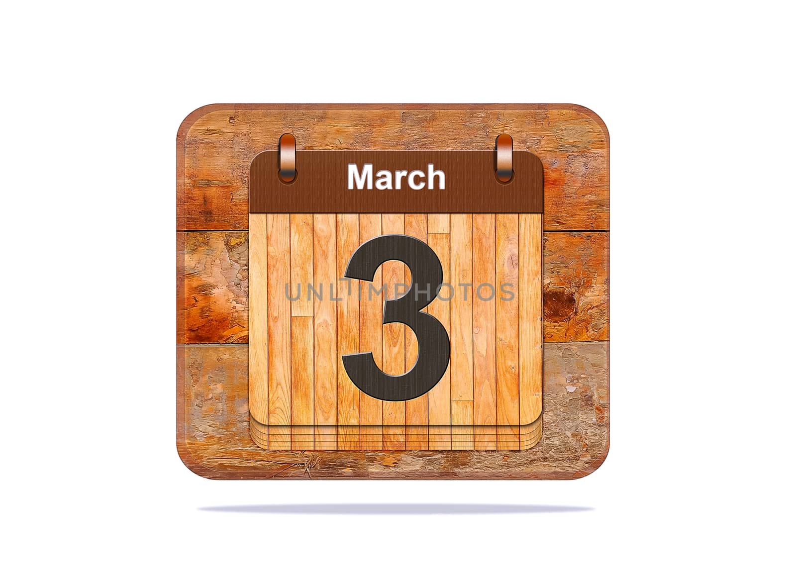 Calendar with the date of March 3.