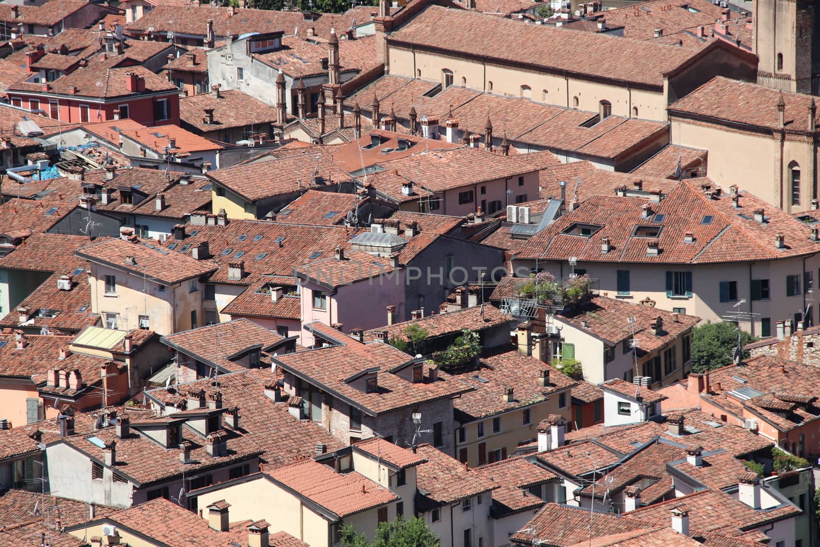 aerial view of Brescia, city in northern Italy