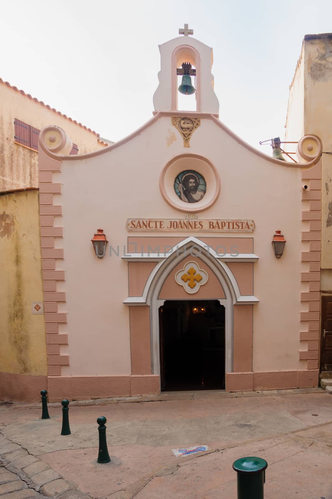 Saint John the Baptist church, in the old city of Bonifacio, in Corsica, France