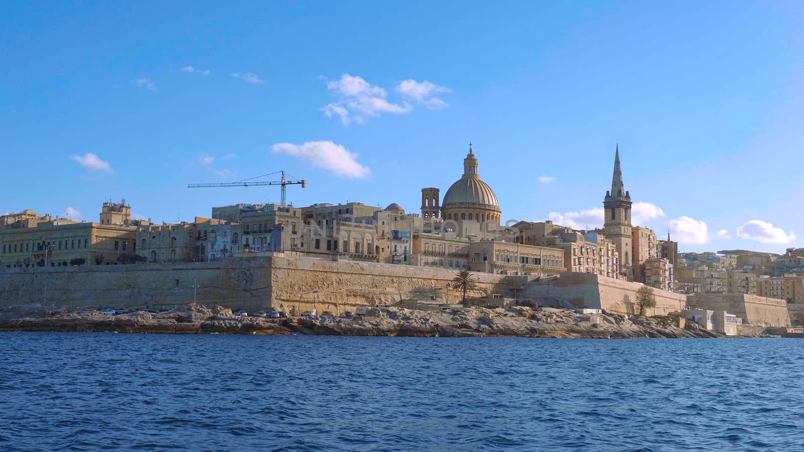 Skyline of Valletta from Sliema harbour - travel photography