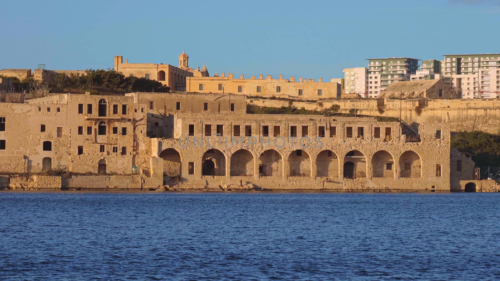 Old walls and buildings on Malta by Lattwein