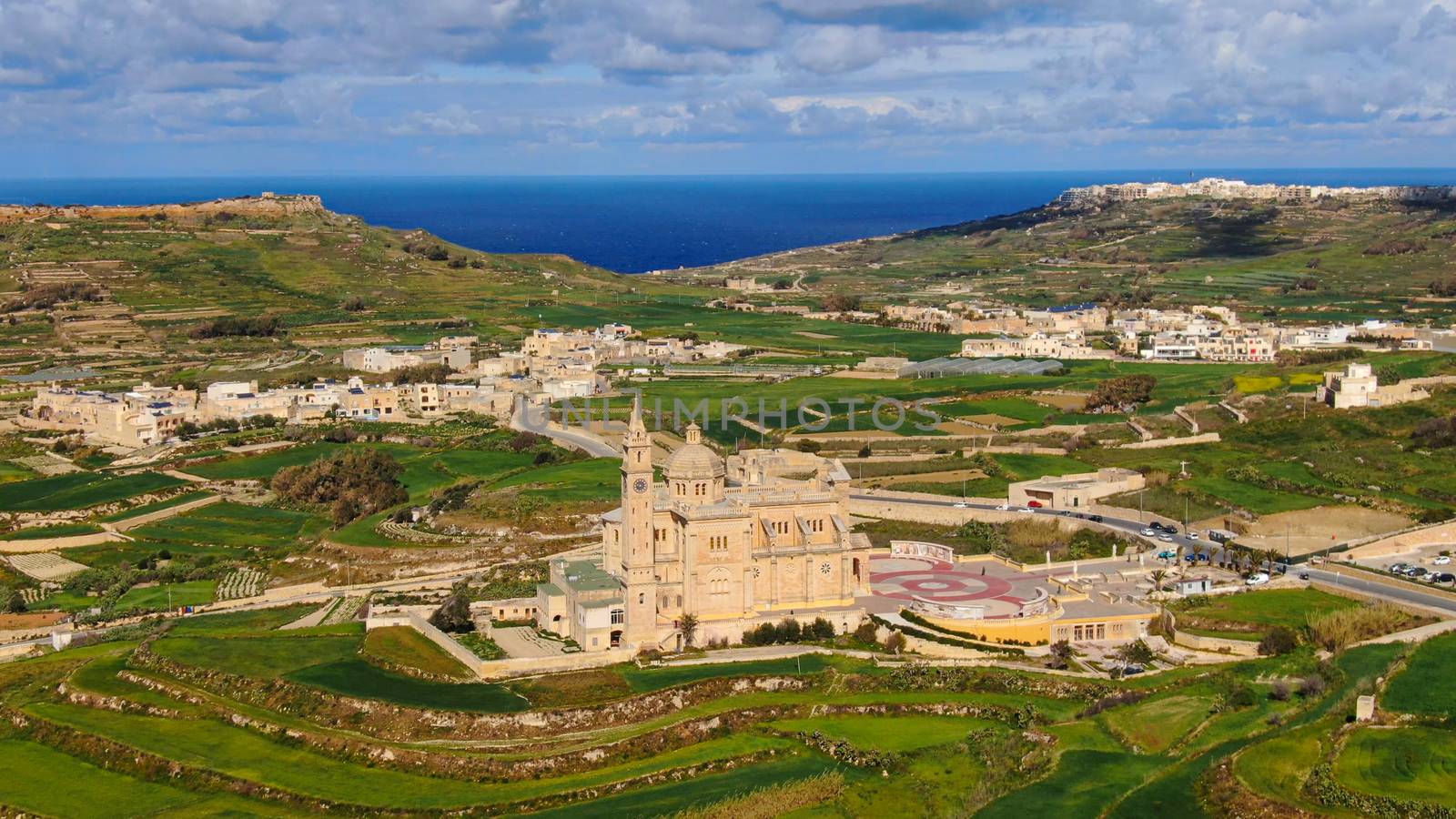 The Island of Gozo - Malta from above by Lattwein