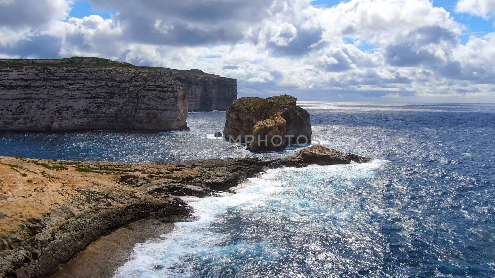 The Island of Gozo - Malta from above - aerial photography