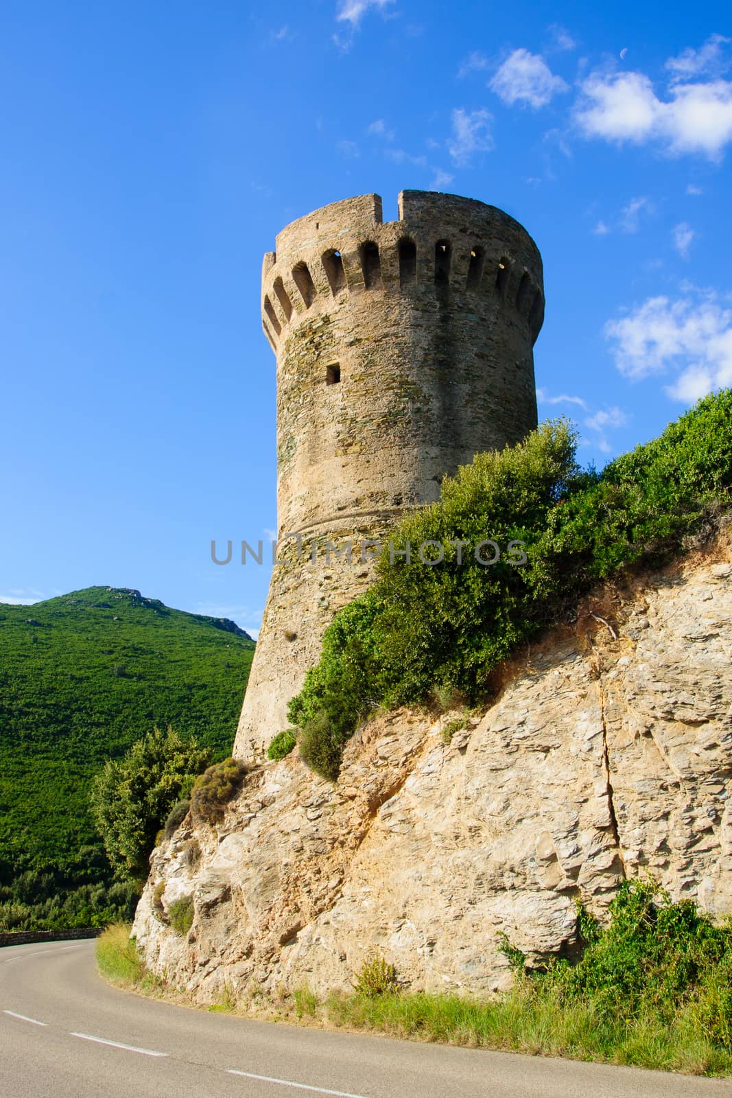 La Tour de Losse, Genoese tower, Cap Corse, Corsica, France