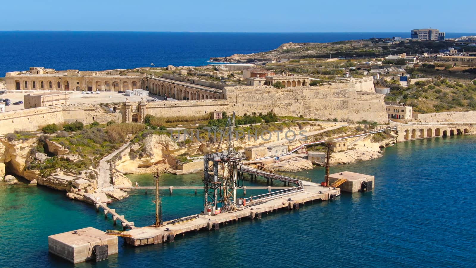 Aerial view over Malta and the city of Valletta - aerial photography