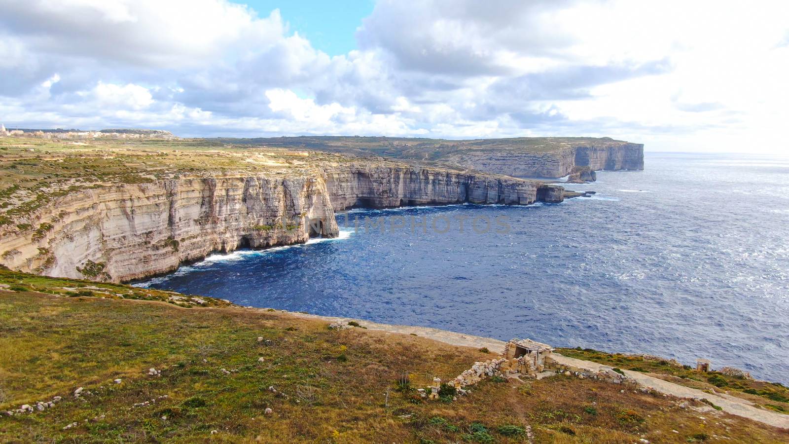 The Island of Gozo - Malta from above by Lattwein