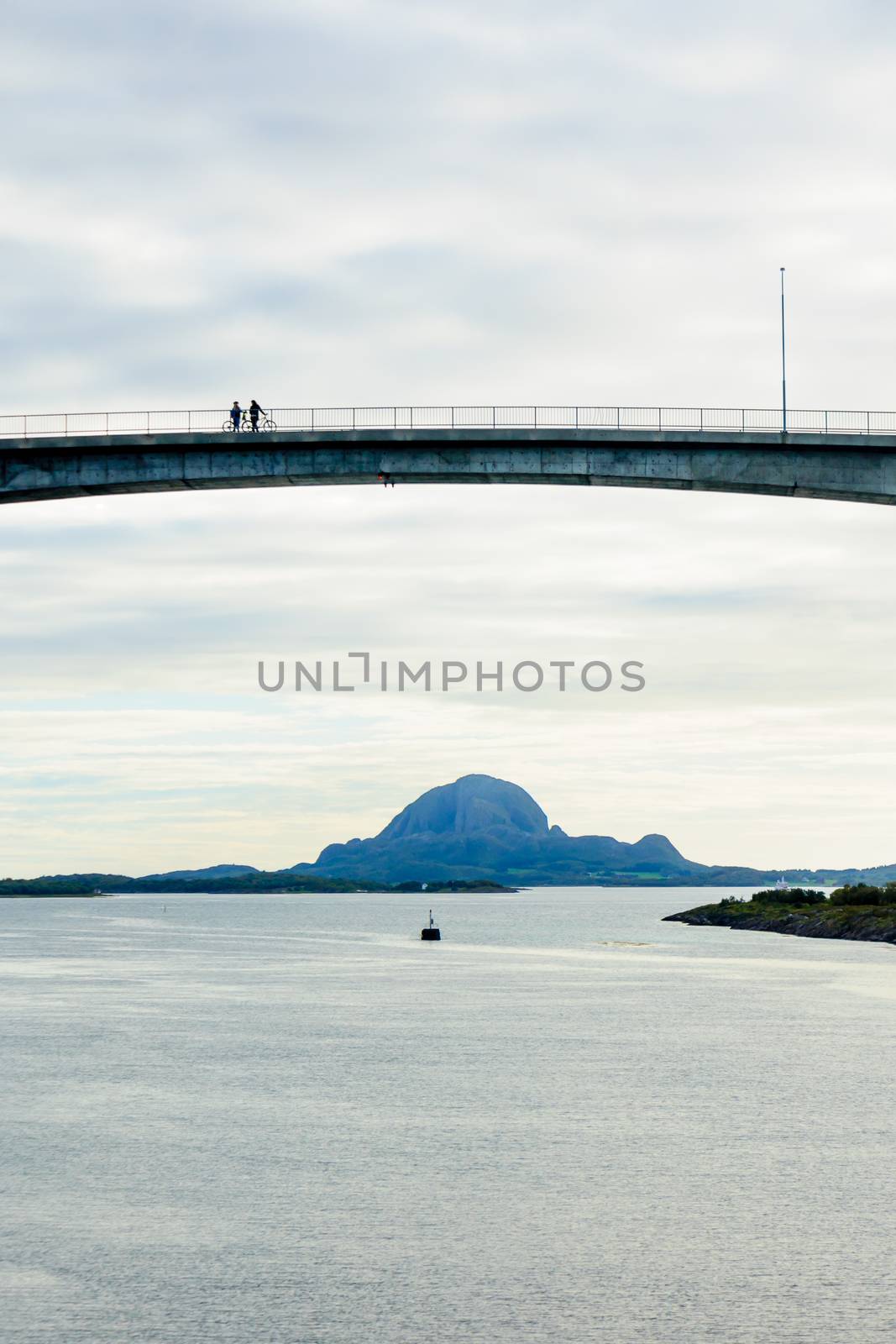 Bronnoysund Bridge, on the coastal road RV17, Norway