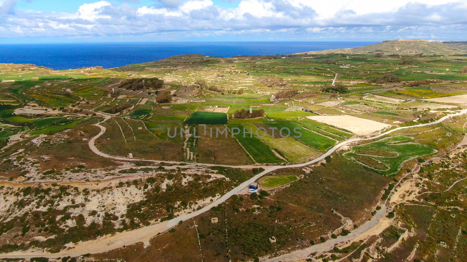 The Island of Gozo - Malta from above by Lattwein