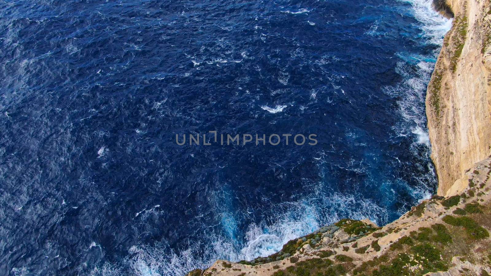 Flight along the coast of Gozo Malta - amazing nature - aerial photography