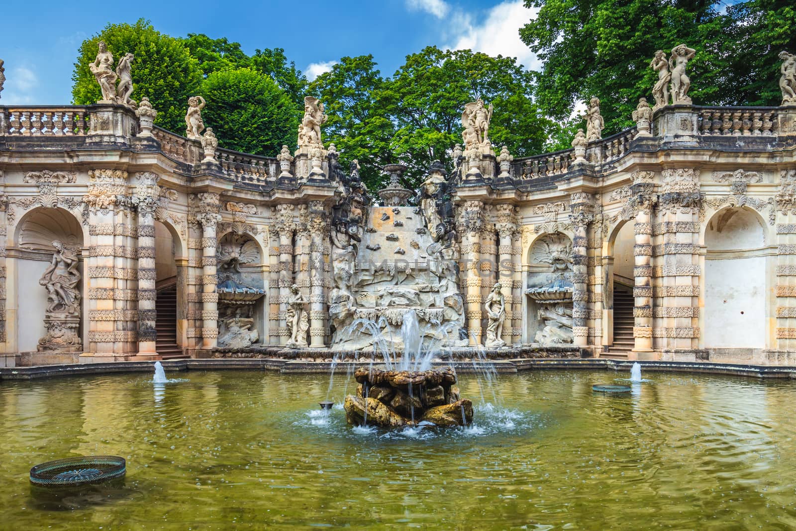 Famous Zwinger palace (Der Dresdner Zwinger) Art Gallery of Dresden, Saxony, Germany