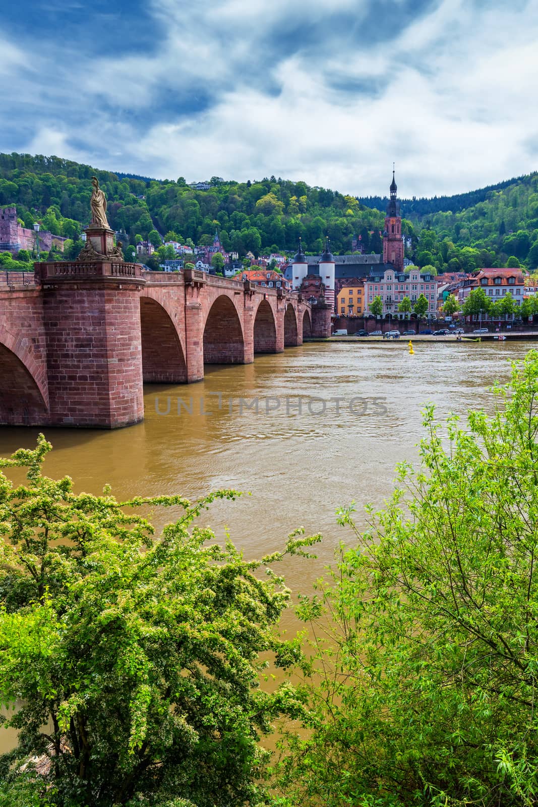 Old Neckar bridge and Heidelberg city, Germany