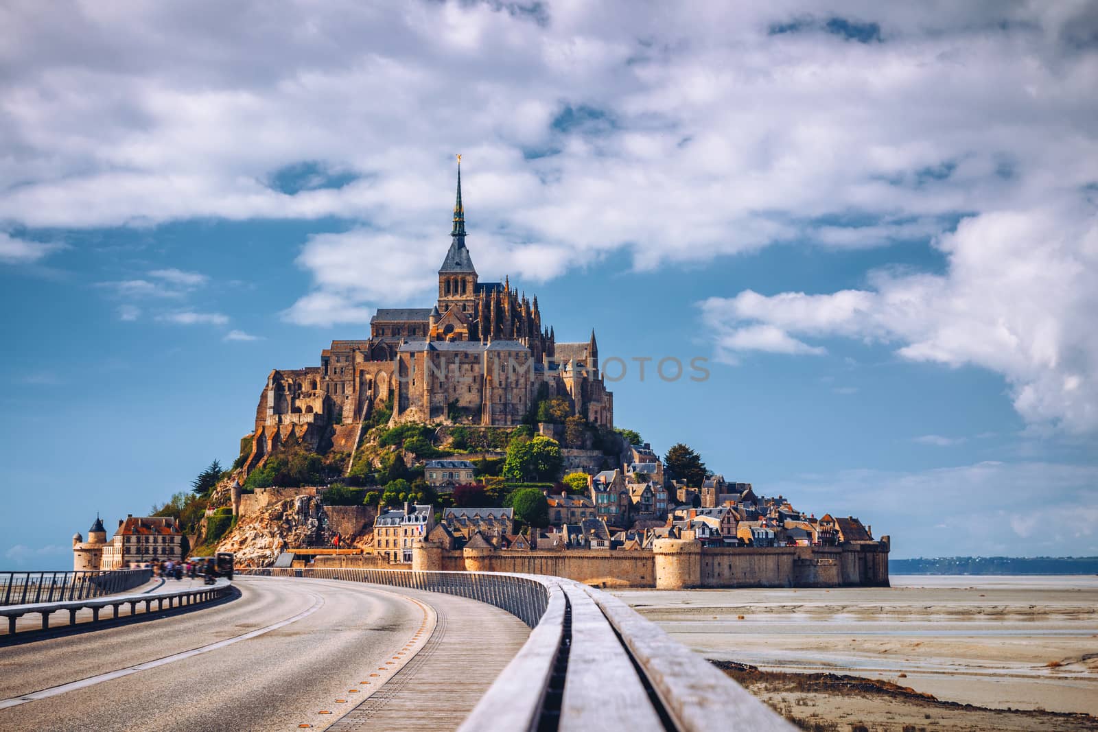 Magnificent Mont Saint Michel cathedral on the island, Normandy, Northern France, Europe
