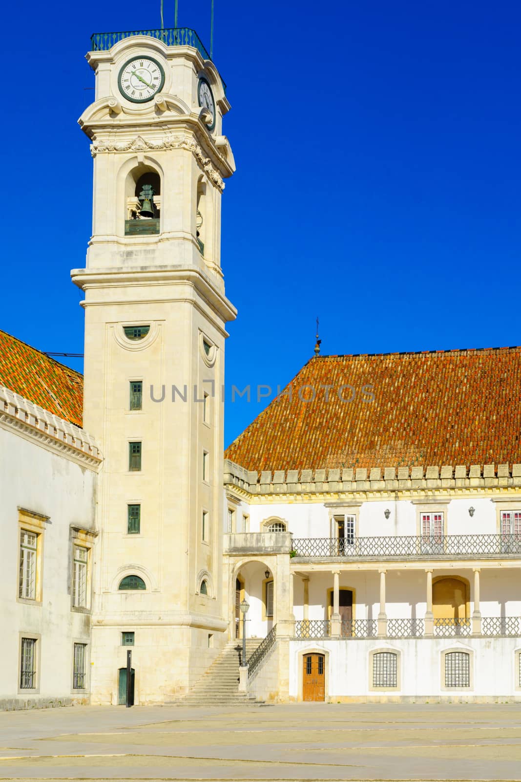 The Clock Tower in the old university, in Coimbra, Portugal