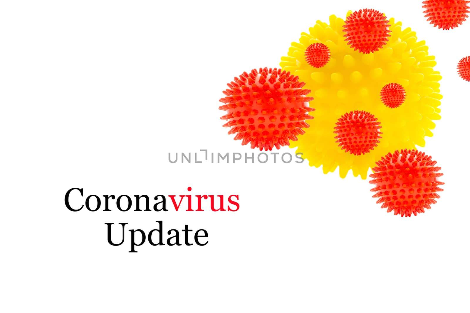 CORONAVIRUS UPDATE text on white background. Covid-19 or Coronavirus by silverwings