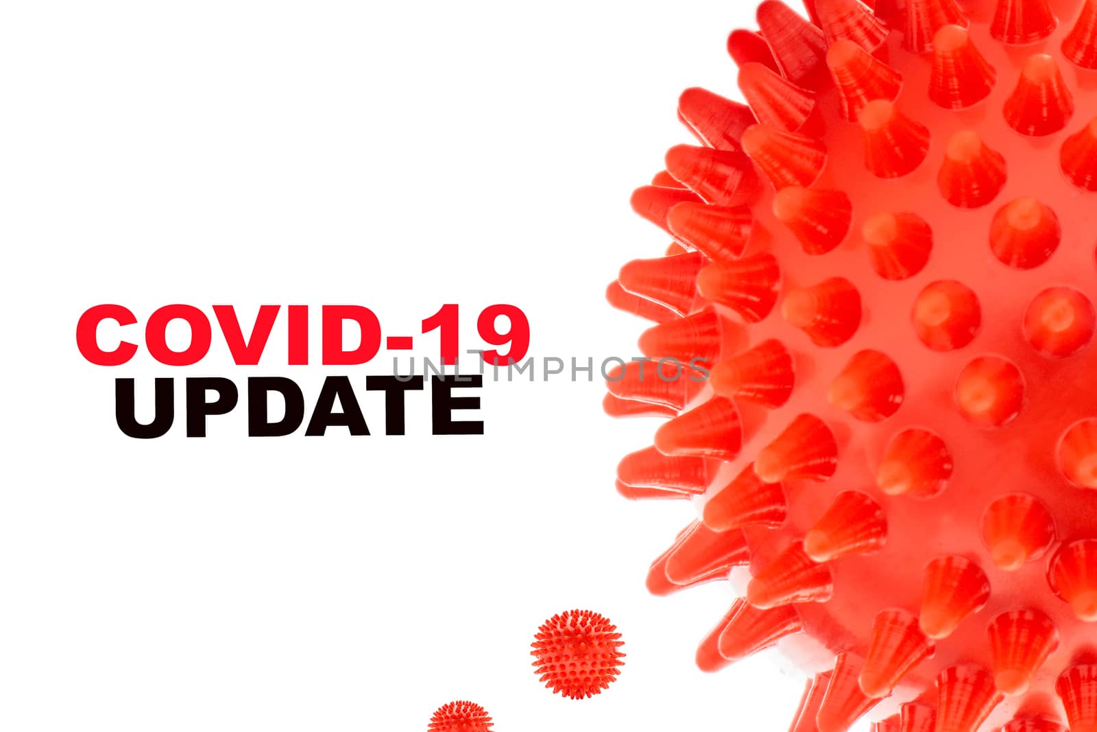 COVID-19 UPDATE text on white background. Covid-19 or Coronavirus concept