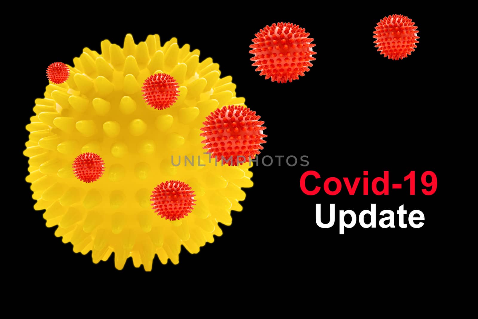 COVID-19 UPDATE text on black background. Covid-19 or Coronavirus