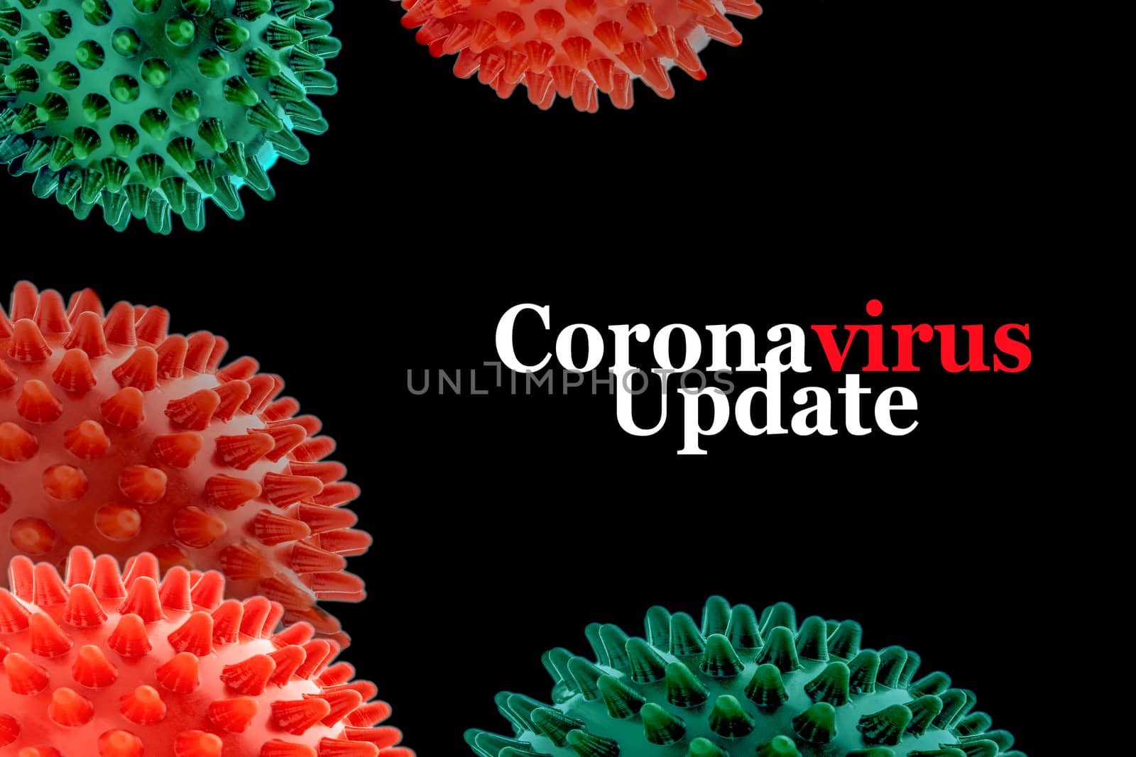 CORONAVIRUS UPDATE text on black background. Covid-19 or Coronavirus concept by silverwings