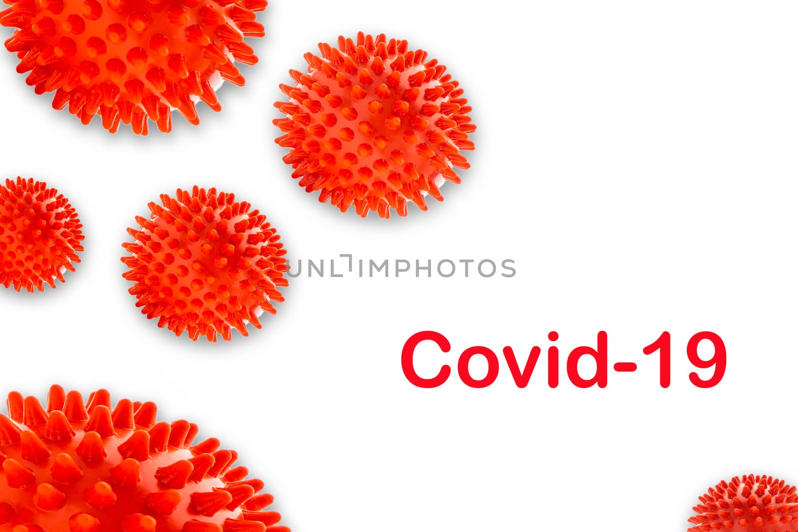 COVID-19 text on white background. Covid-19 or Coronavirus concept by silverwings