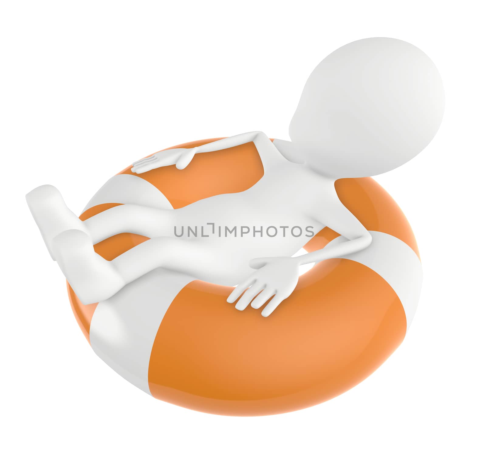 3d character on float , relaxing by qualityrender