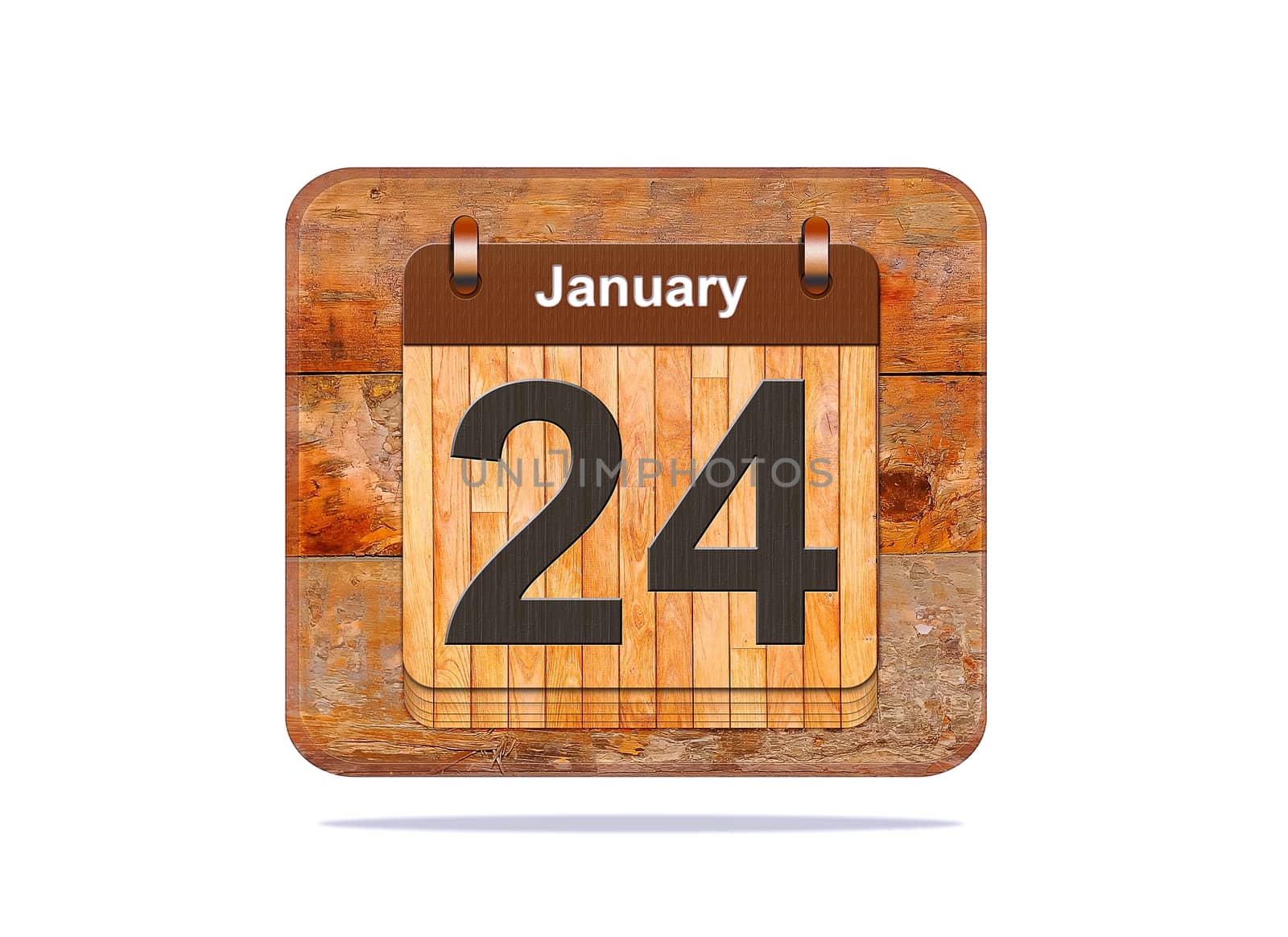 Calendar with the date of January 24.