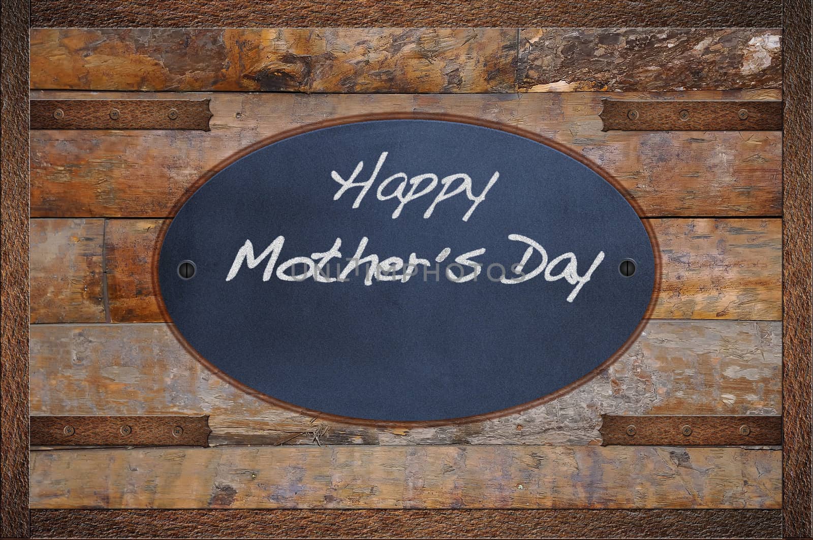 Bulletin board made in wood with word Happy Mother´s day.