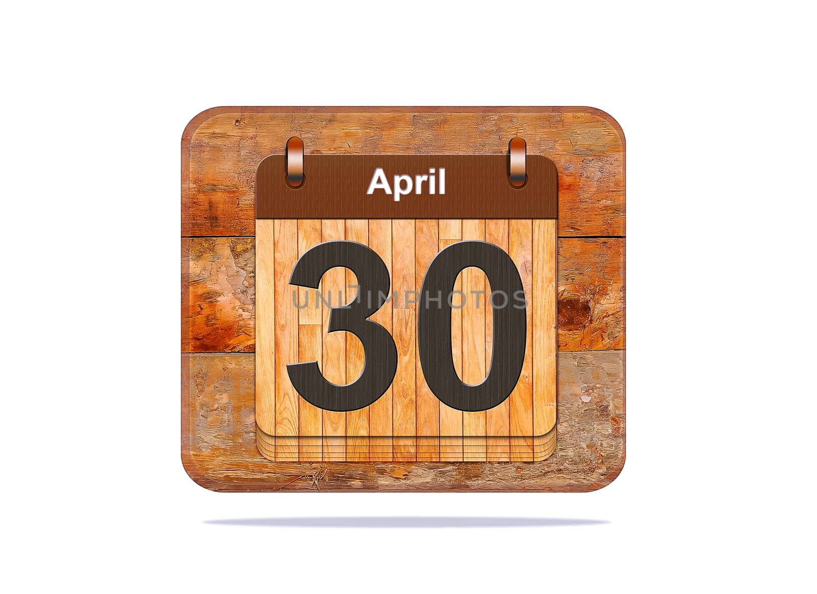 Calendar with the date of April 30.