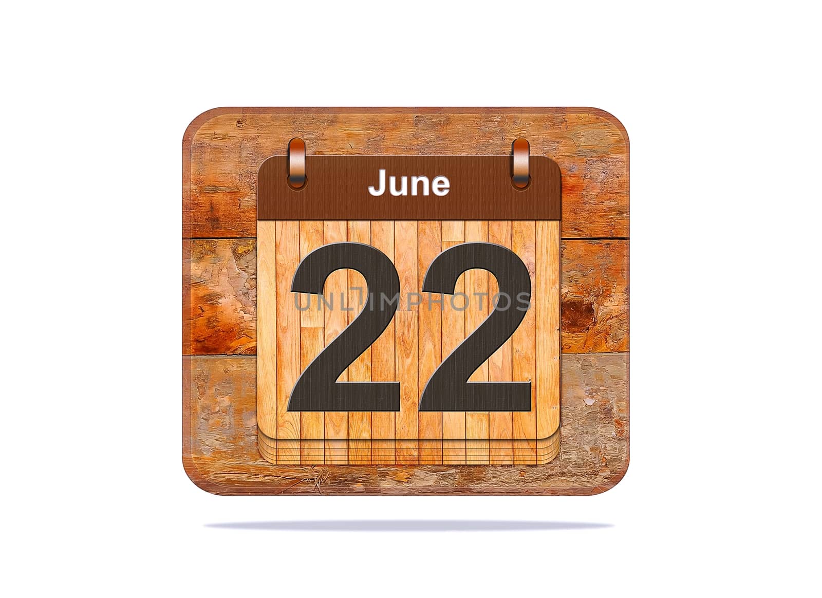 Calendar with the date of June 22.