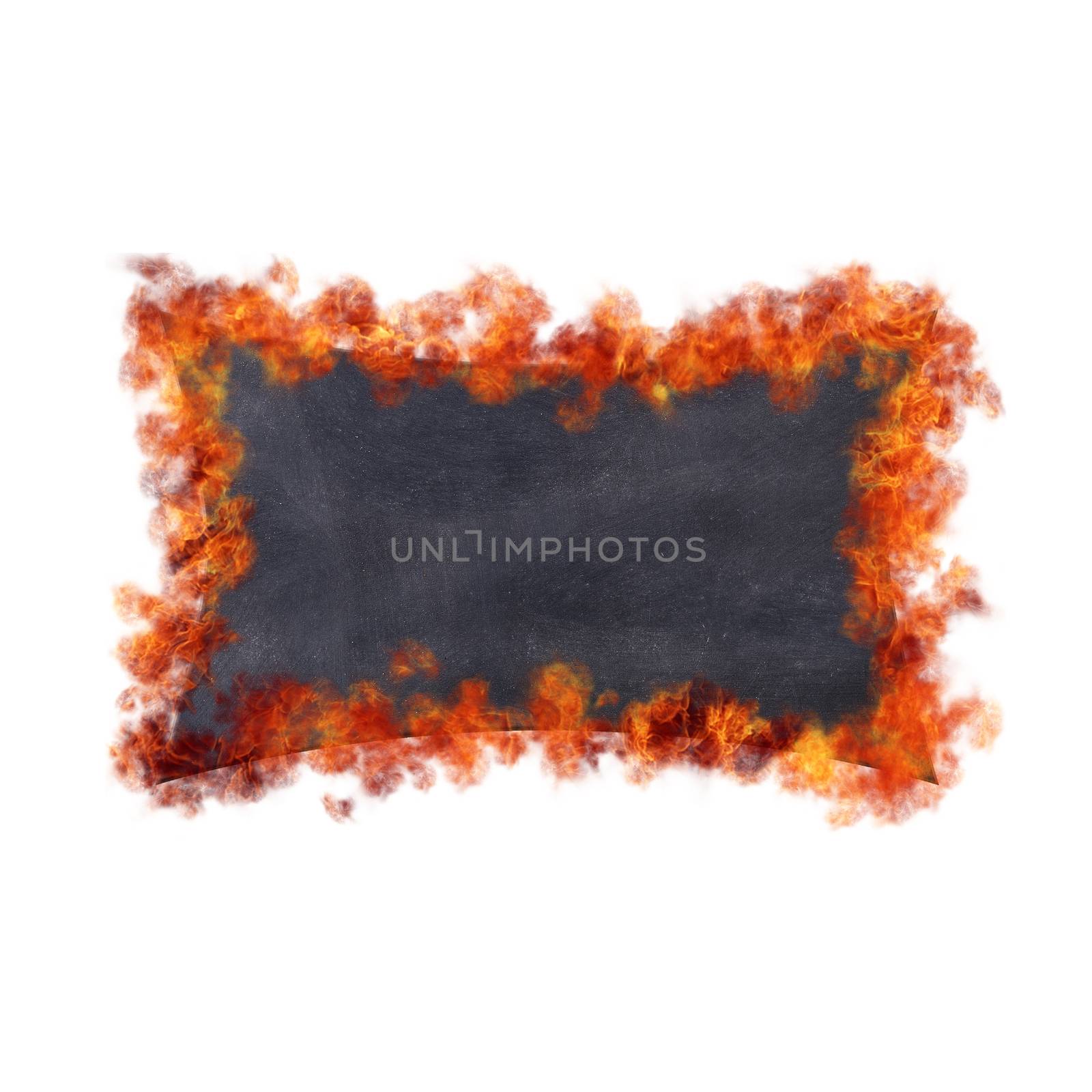 Blackboard in flames. by CreativePhotoSpain