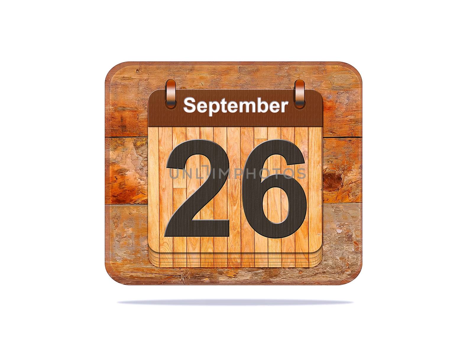 Calendar with the date of September 26.