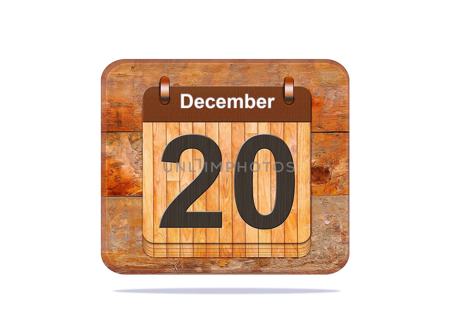 Calendar with the date of December 20.