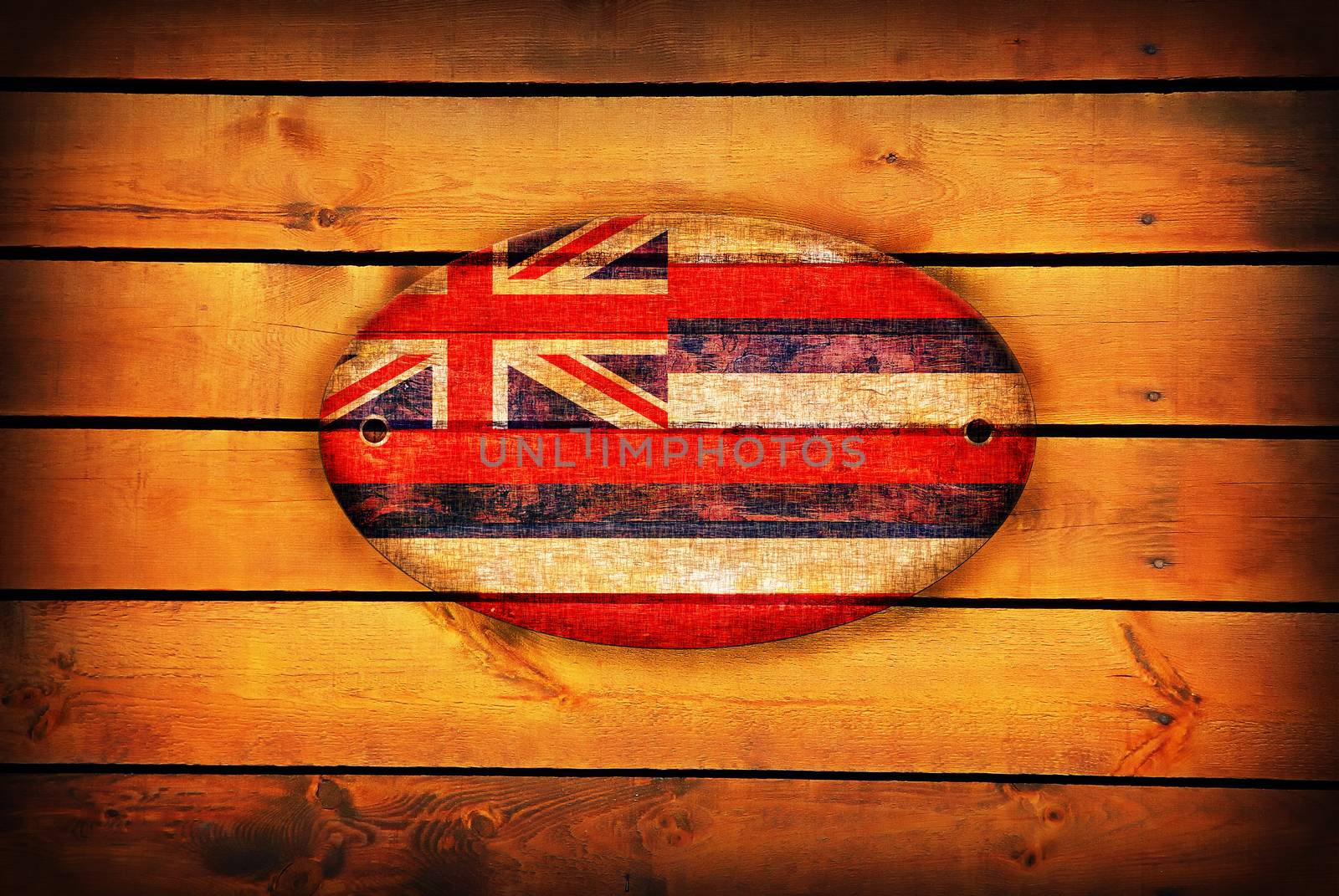 Wooden Hawaii flag. by CreativePhotoSpain