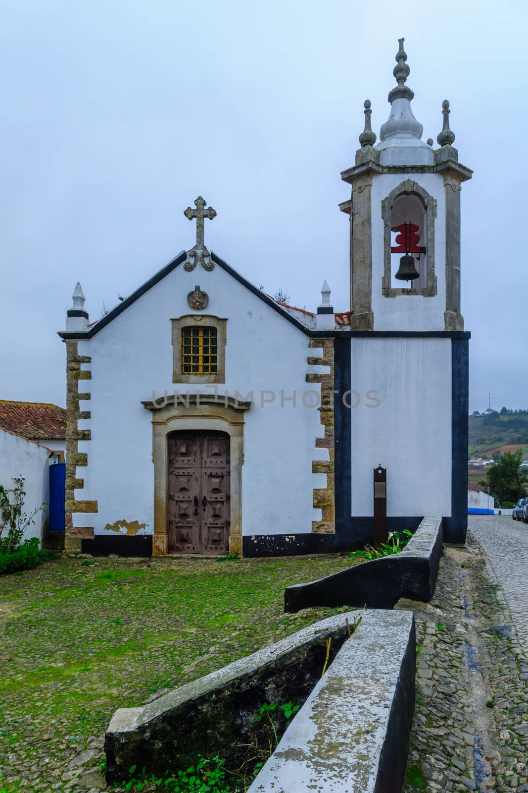 View of Capela de Nossa Senhora de Monserrate church in Obidos, Portugal