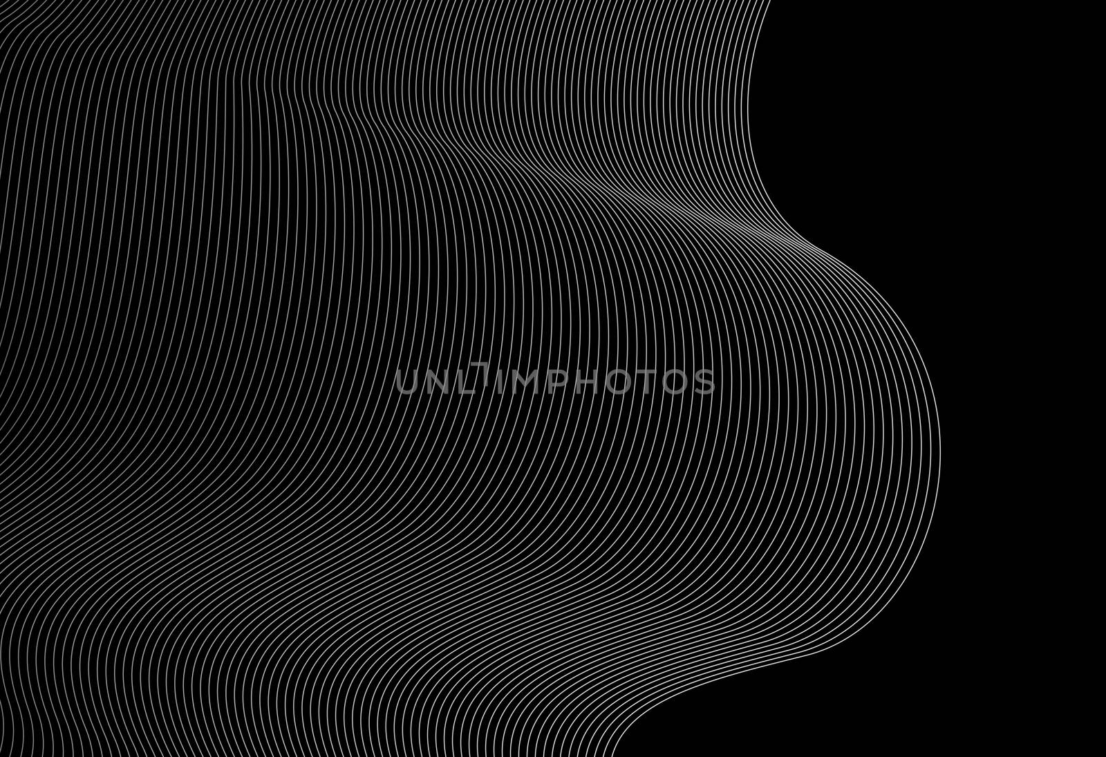 A dark black background with a white curve like a flag