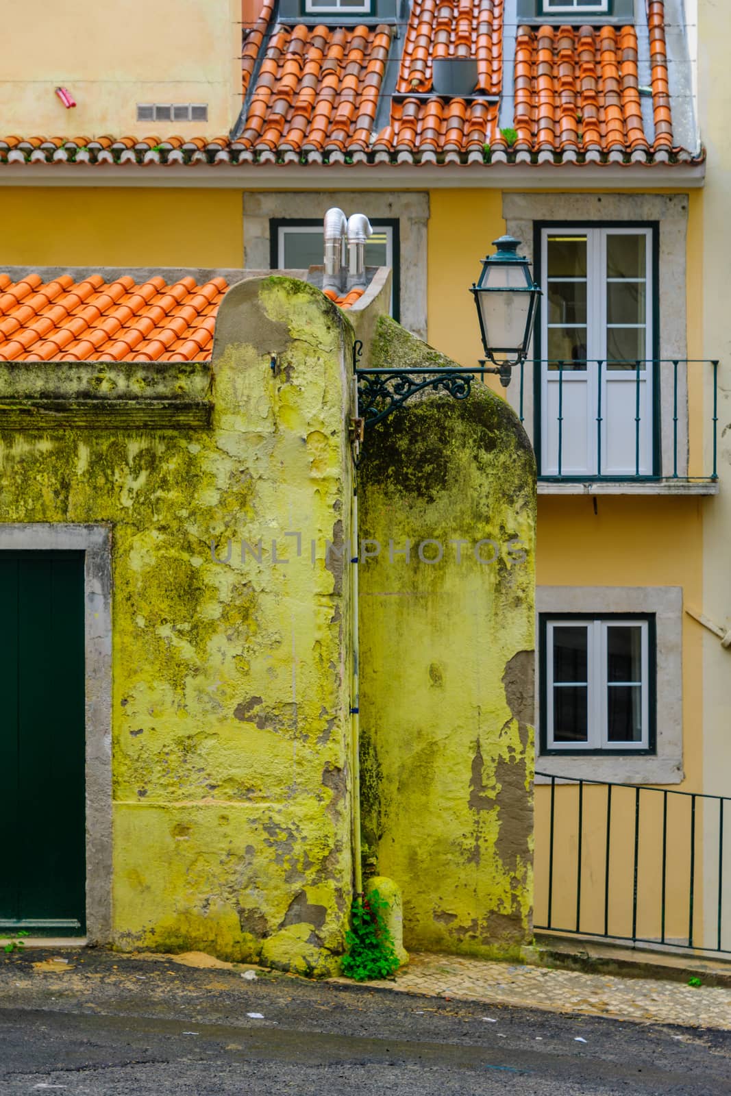 Typical building in the Alfama district, Lisbon, Portugal