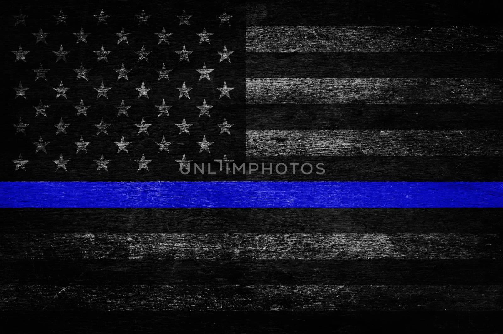 An American flag symbolic of support for law enforcement by Nu1983