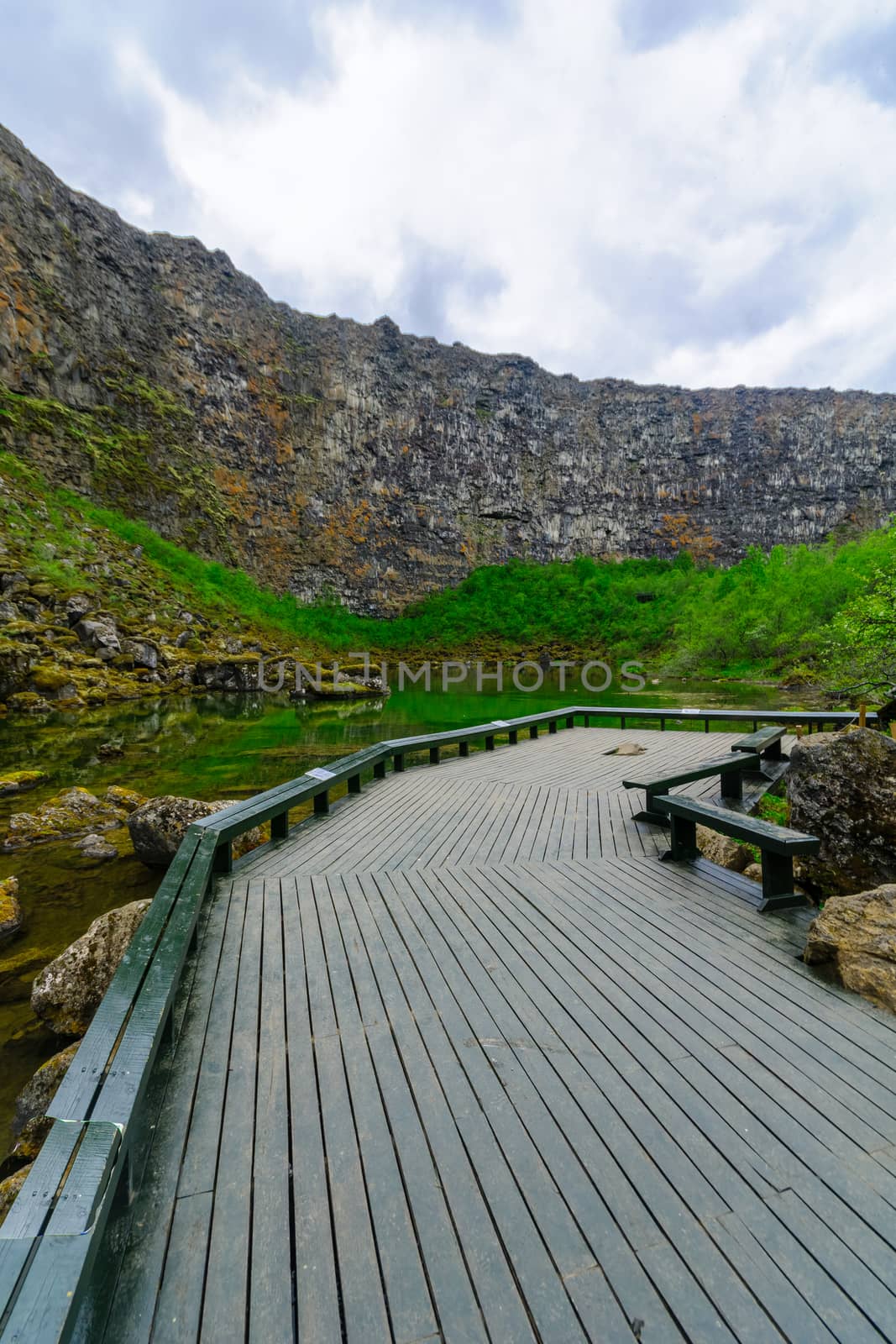 The Asbyrgi canyon, in Vatnajokull National Park, Northeast Iceland