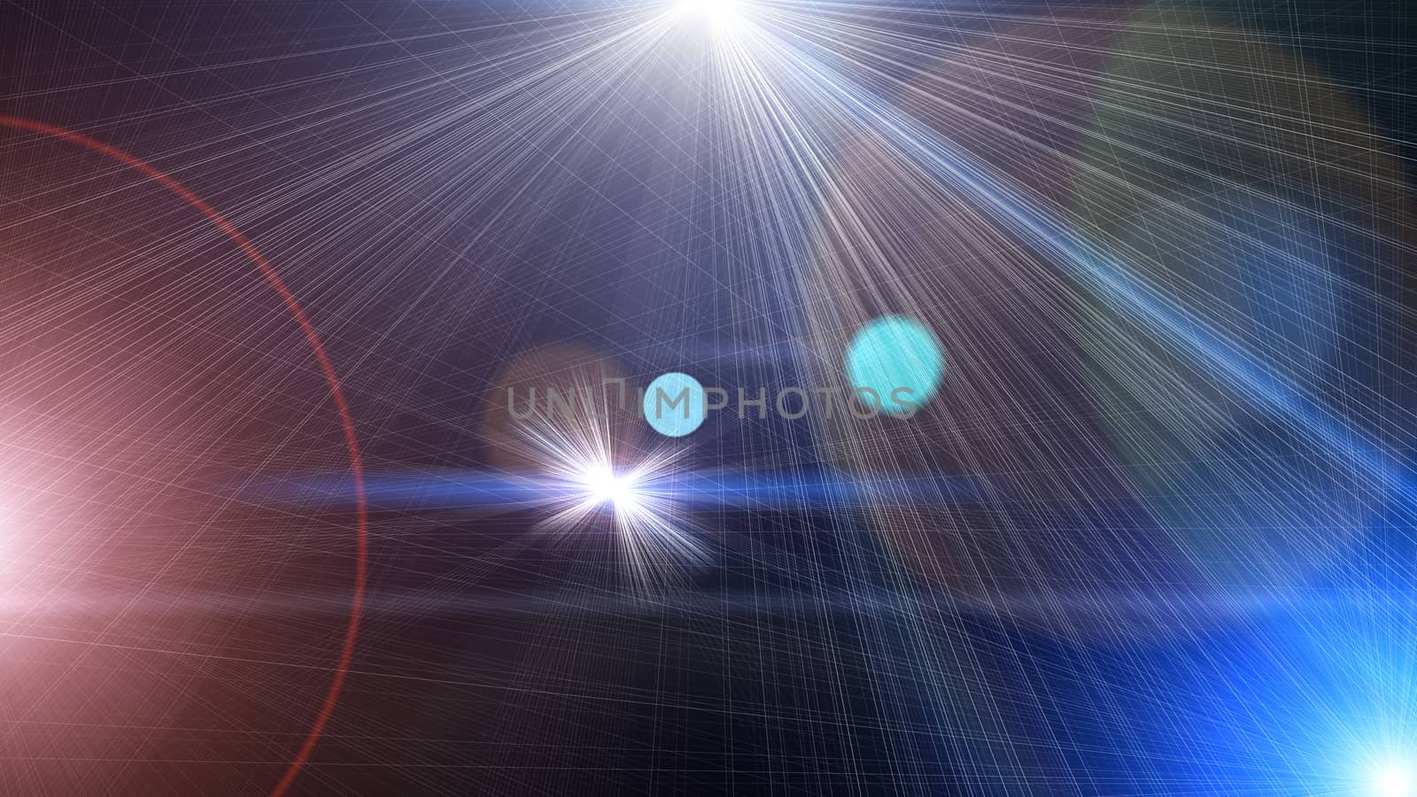 flash light lens flare abstract in space
