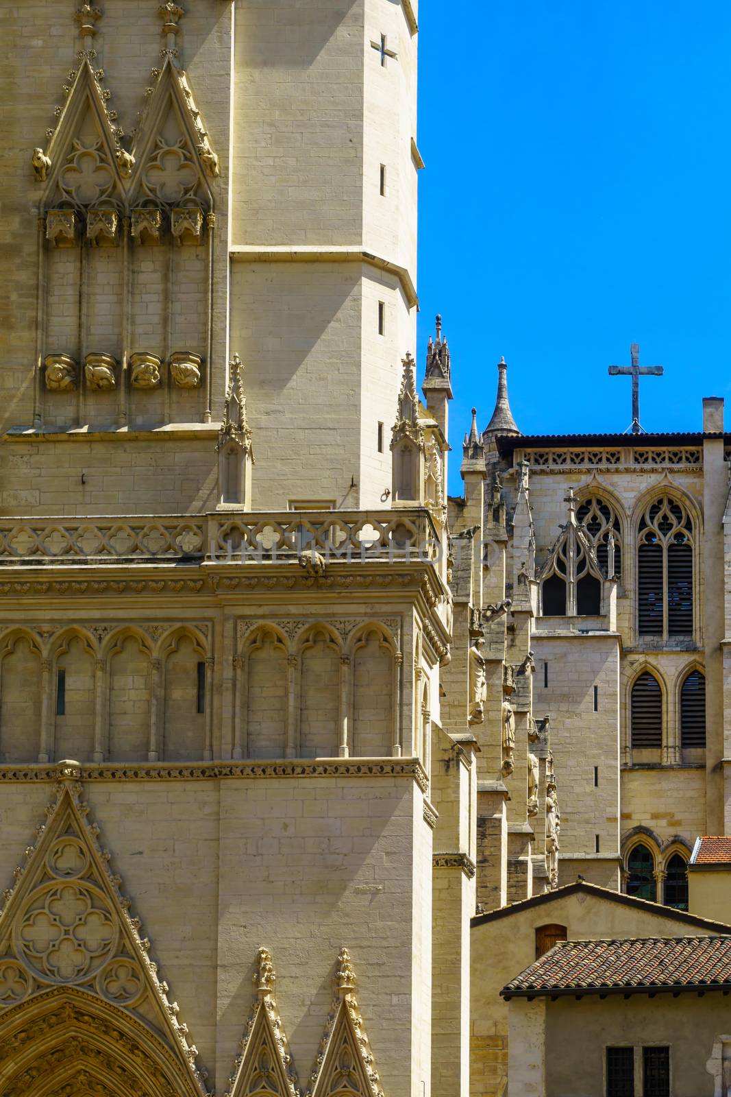 The Saint-Jean cathedral building, in old Lyon, France