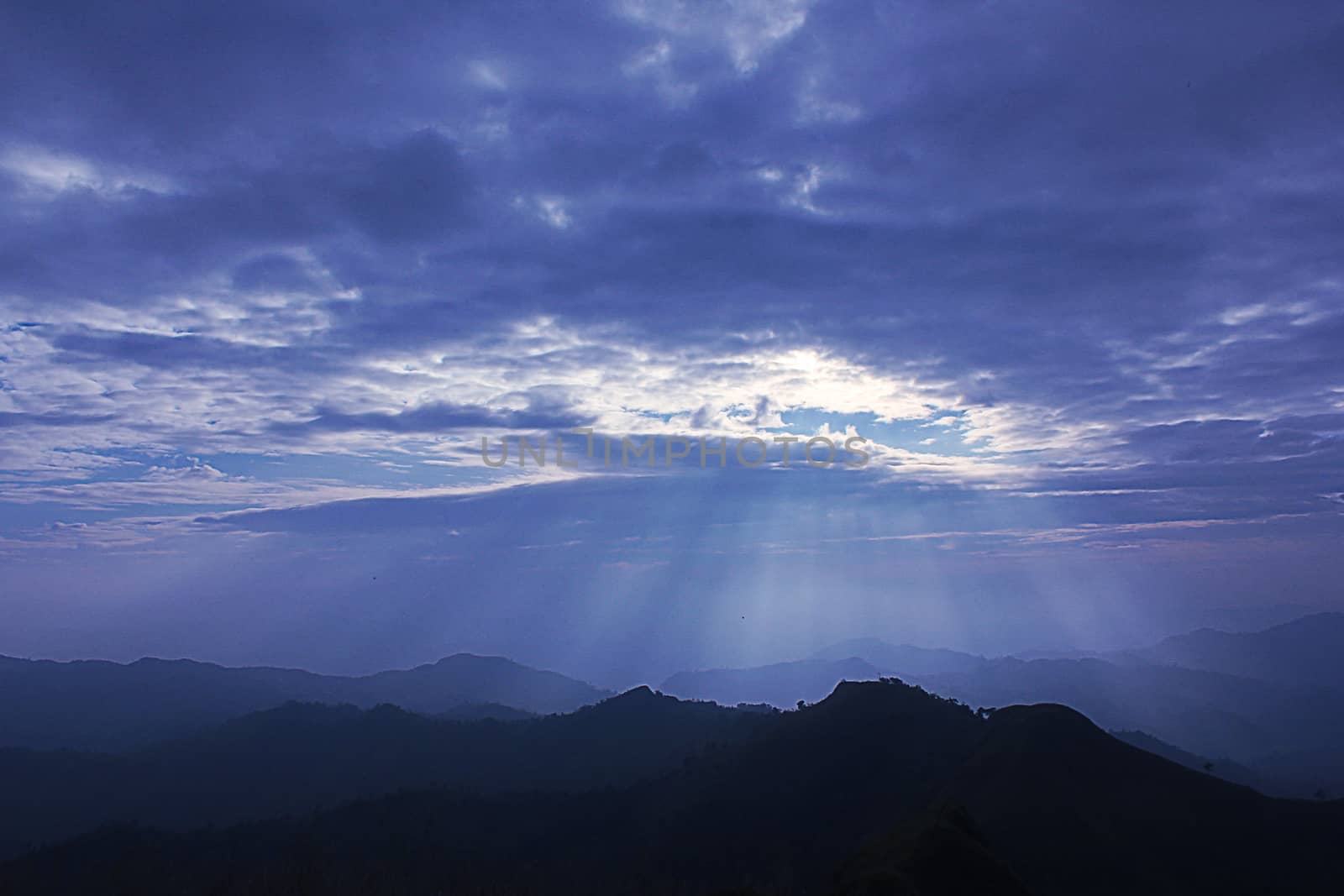 Light through the clouds , It's a beautiful time in nature.